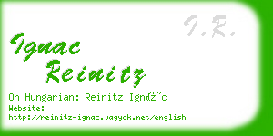 ignac reinitz business card